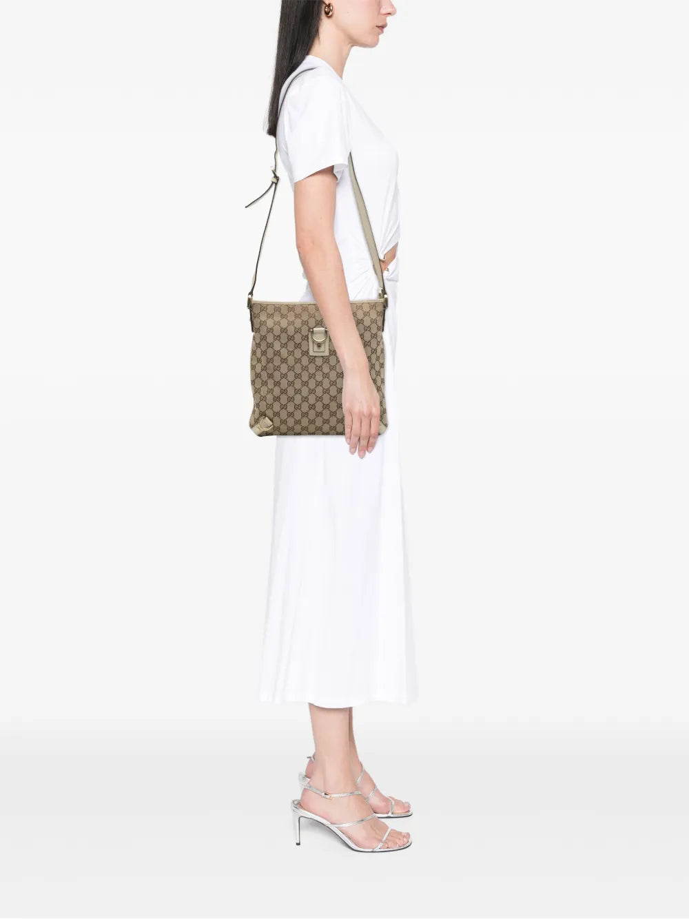 Pre-OwnedGucci Pre-Owned2000-2015 GG Canvas Abbey D Ring crossbody bag