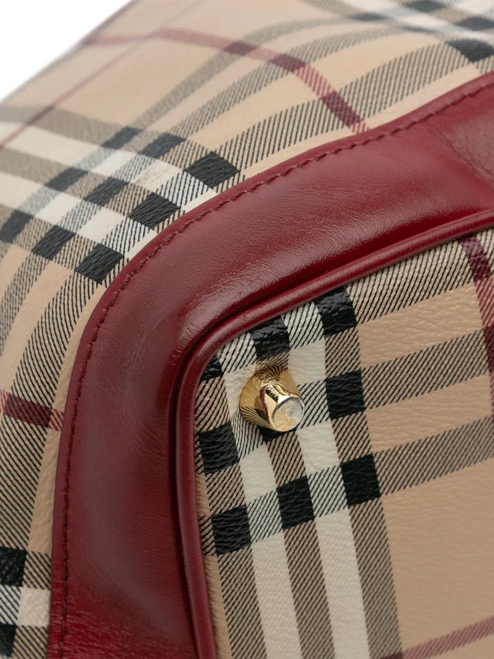Pre-OwnedBurberry Pre-Owned2021-2025 Haymarket Check Coated Canvas Golderton satchel
