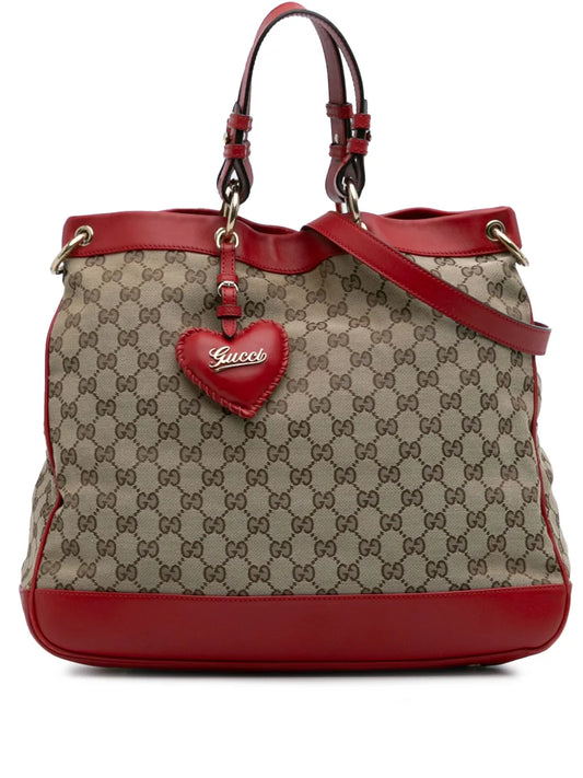 Pre-OwnedGucci Pre-Owned2016-2025 Medium GG Canvas Valentine Top Handle Bag satchel