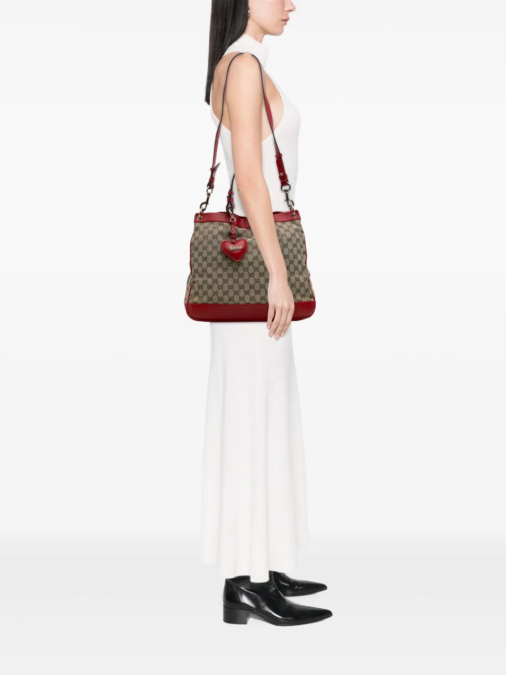 Pre-OwnedGucci Pre-Owned2016-2025 Medium GG Canvas Valentine Top Handle Bag satchel