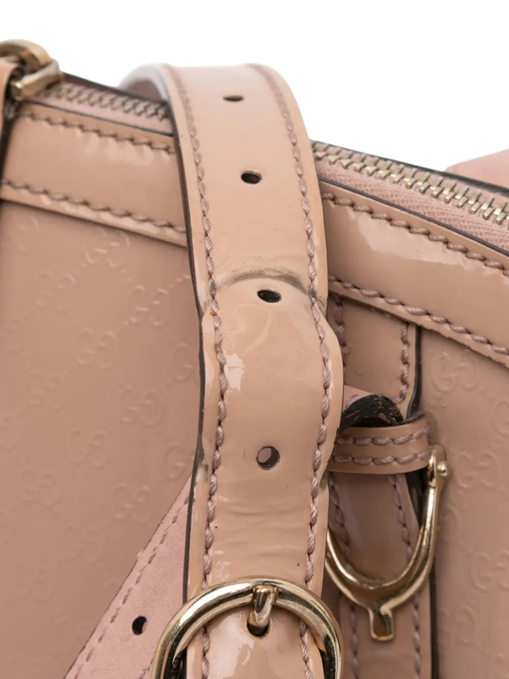 Pre-OwnedGucci Pre-Owned2016-2025 Large Microguccissima Patent Nice Dome satchel
