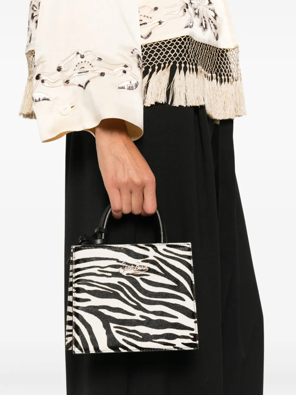 MC2 Saint Barthzebra-print mini bag