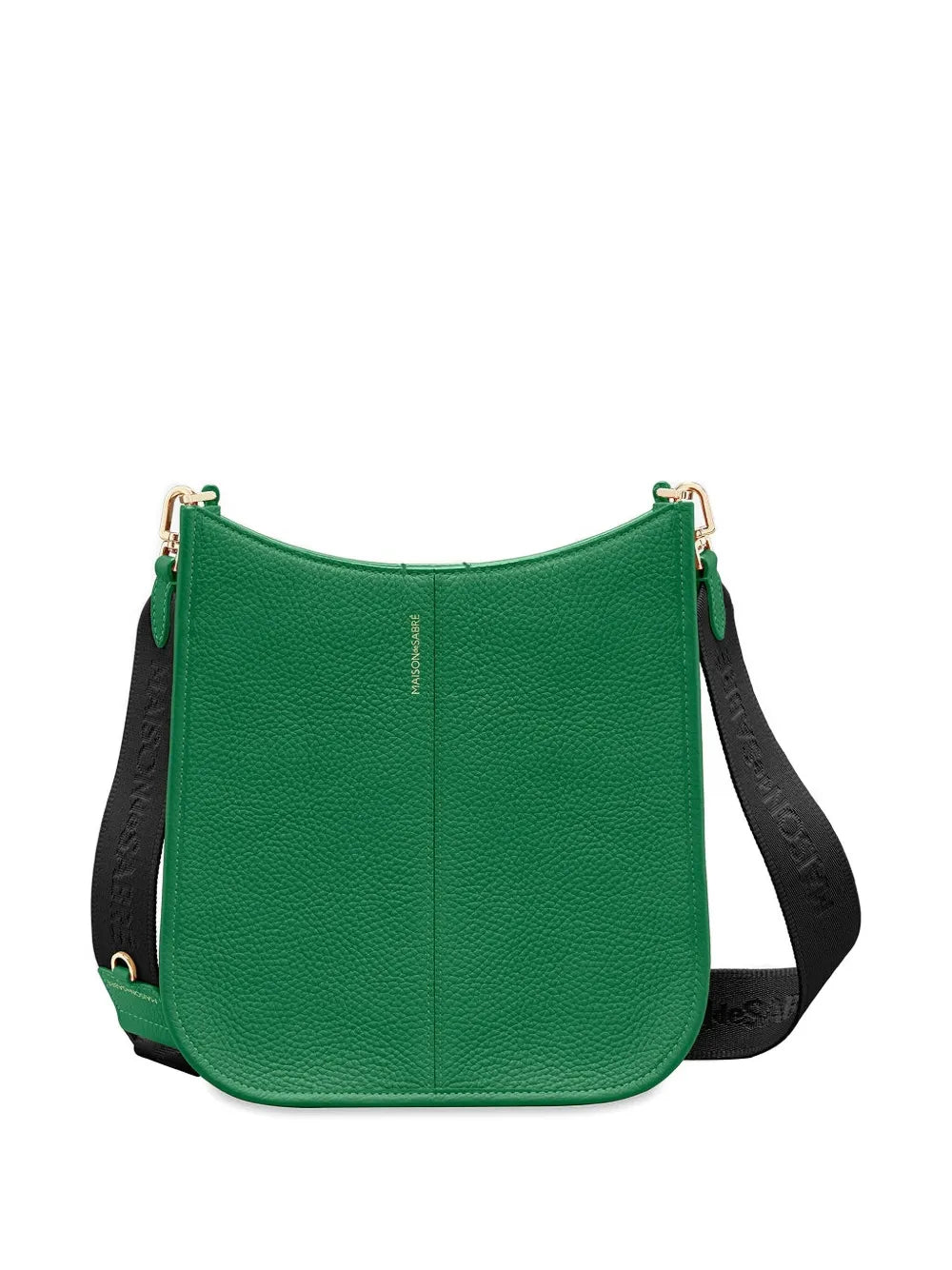 MAISON de SABReather jacquard strap saddle bag