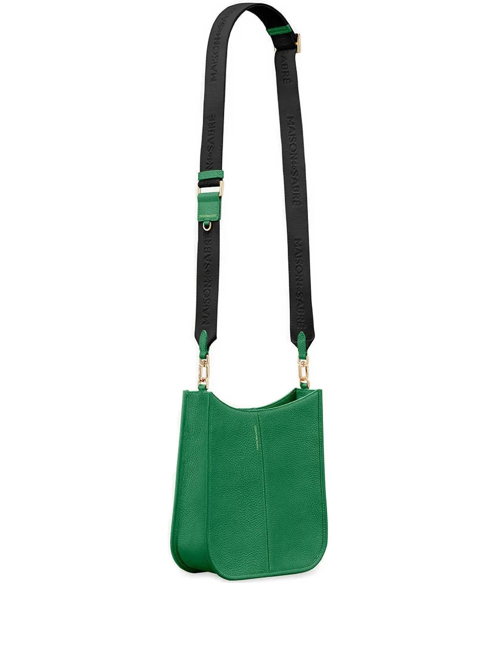 MAISON de SABReather jacquard strap saddle bag