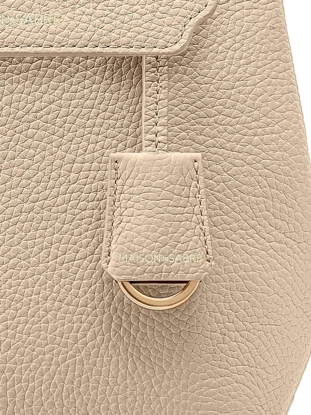 MAISON de SABRagnetic closure leather backpack