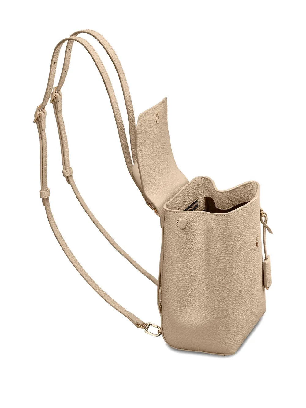 MAISON de SABRagnetic closure leather backpack
