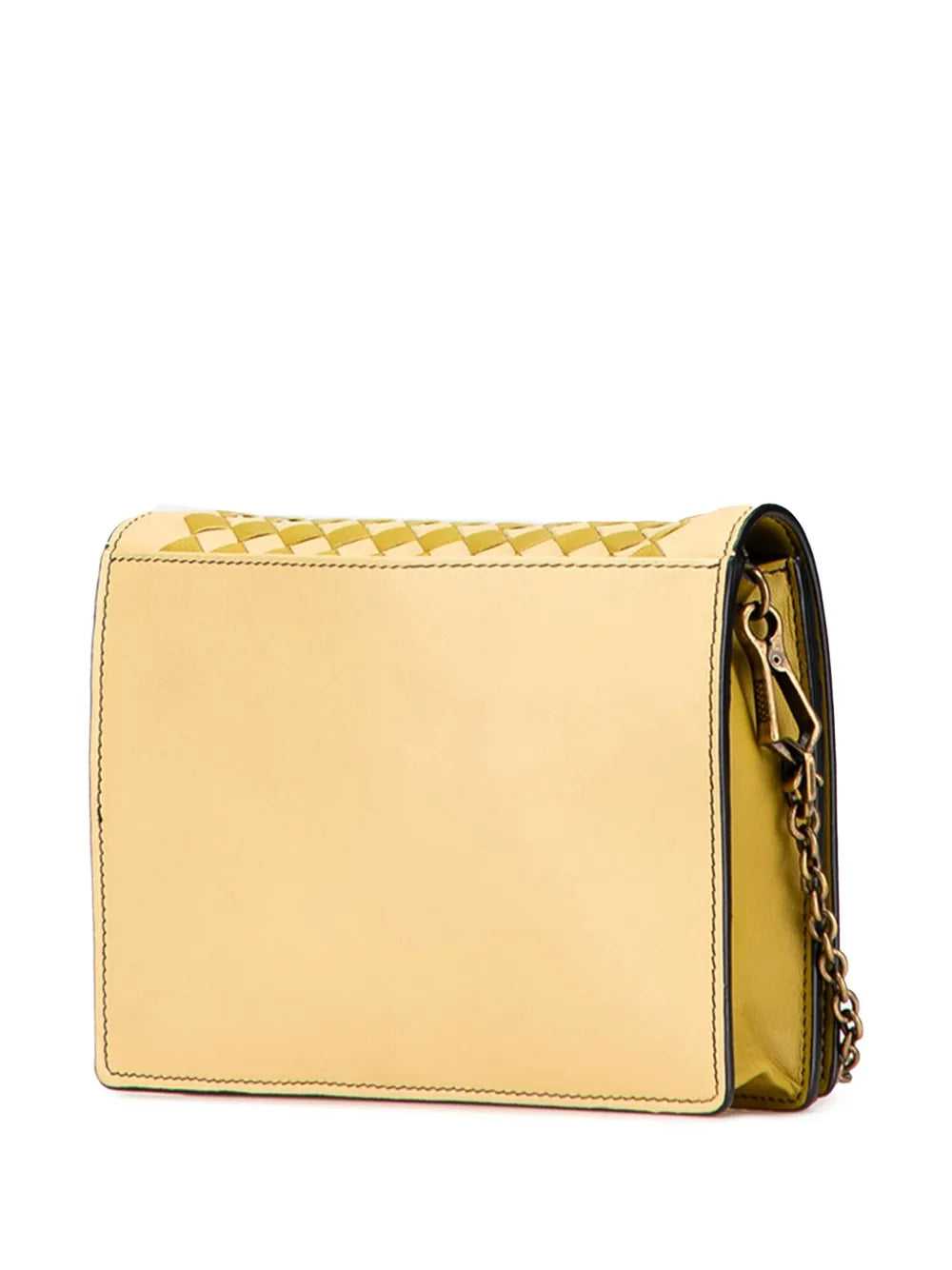 Pre-OwnedBottega Veneta Pre-Owned2012-2025 Nappa Intrecciato Studded Wallet on Chain crossbody bag