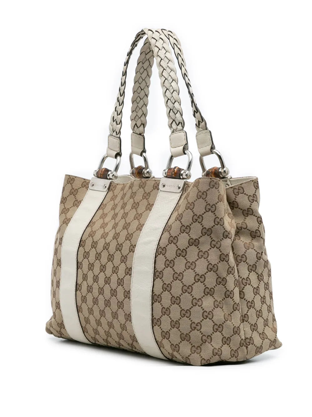 Pre-OwnedGucci Pre-Owned2016-2025 Medium GG Canvas Bamboo Libeccio tote bag