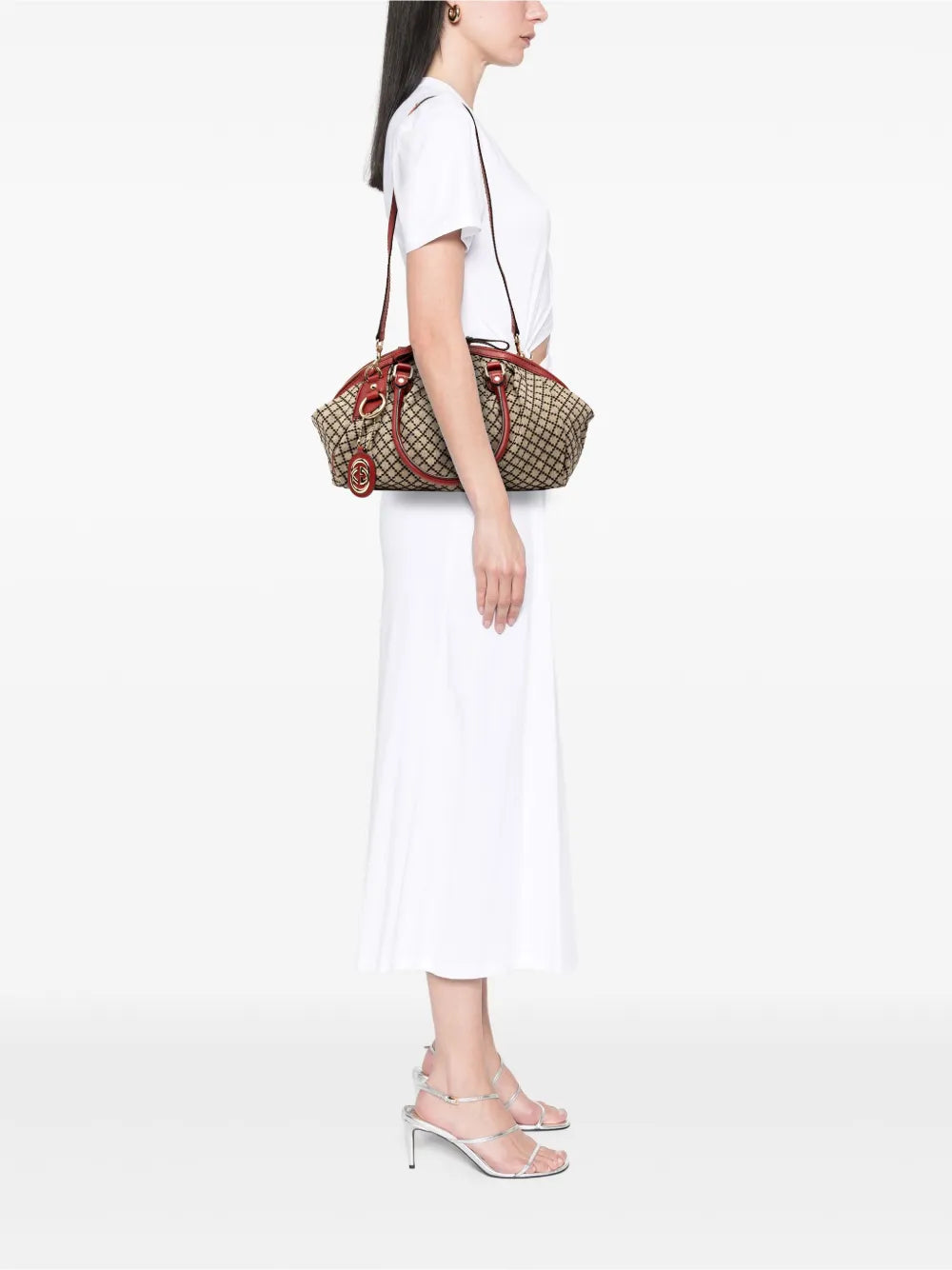 Pre-OwnedGucci Pre-Owned2000-2015 Diamante Canvas Sukey satchel