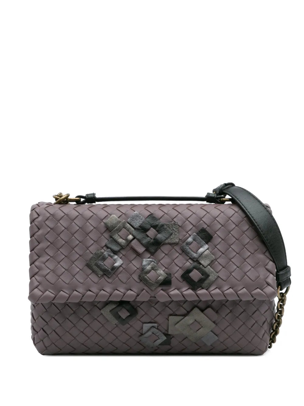 Pre-OwnedBottega Veneta Pre-Owned2012-2025 Small Nappa Intrecciato Embroidered Olimpia shoulder bag