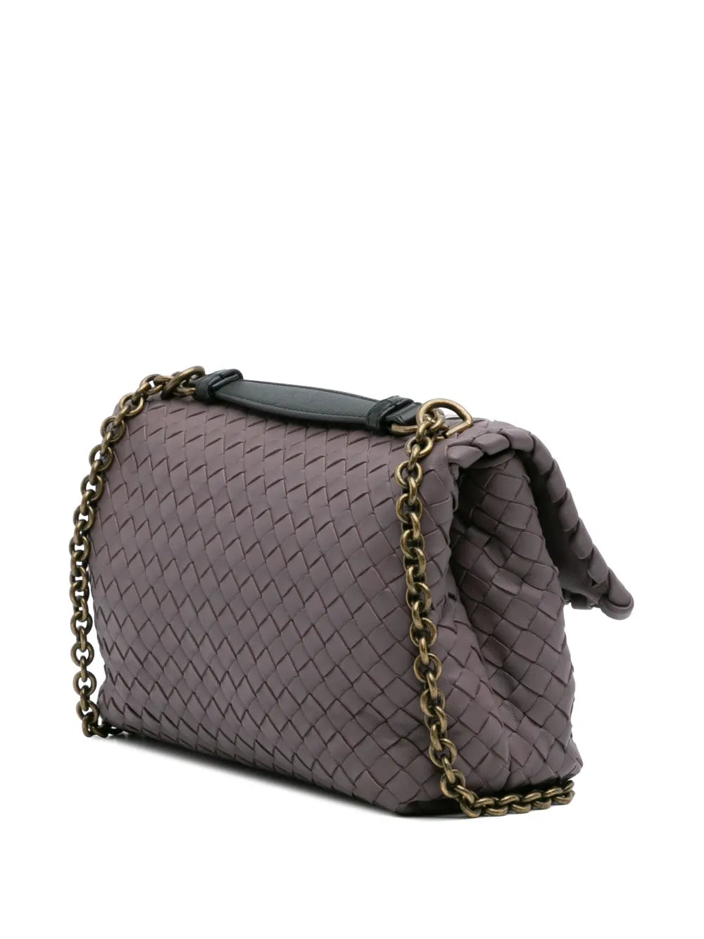 Pre-OwnedBottega Veneta Pre-Owned2012-2025 Small Nappa Intrecciato Embroidered Olimpia shoulder bag