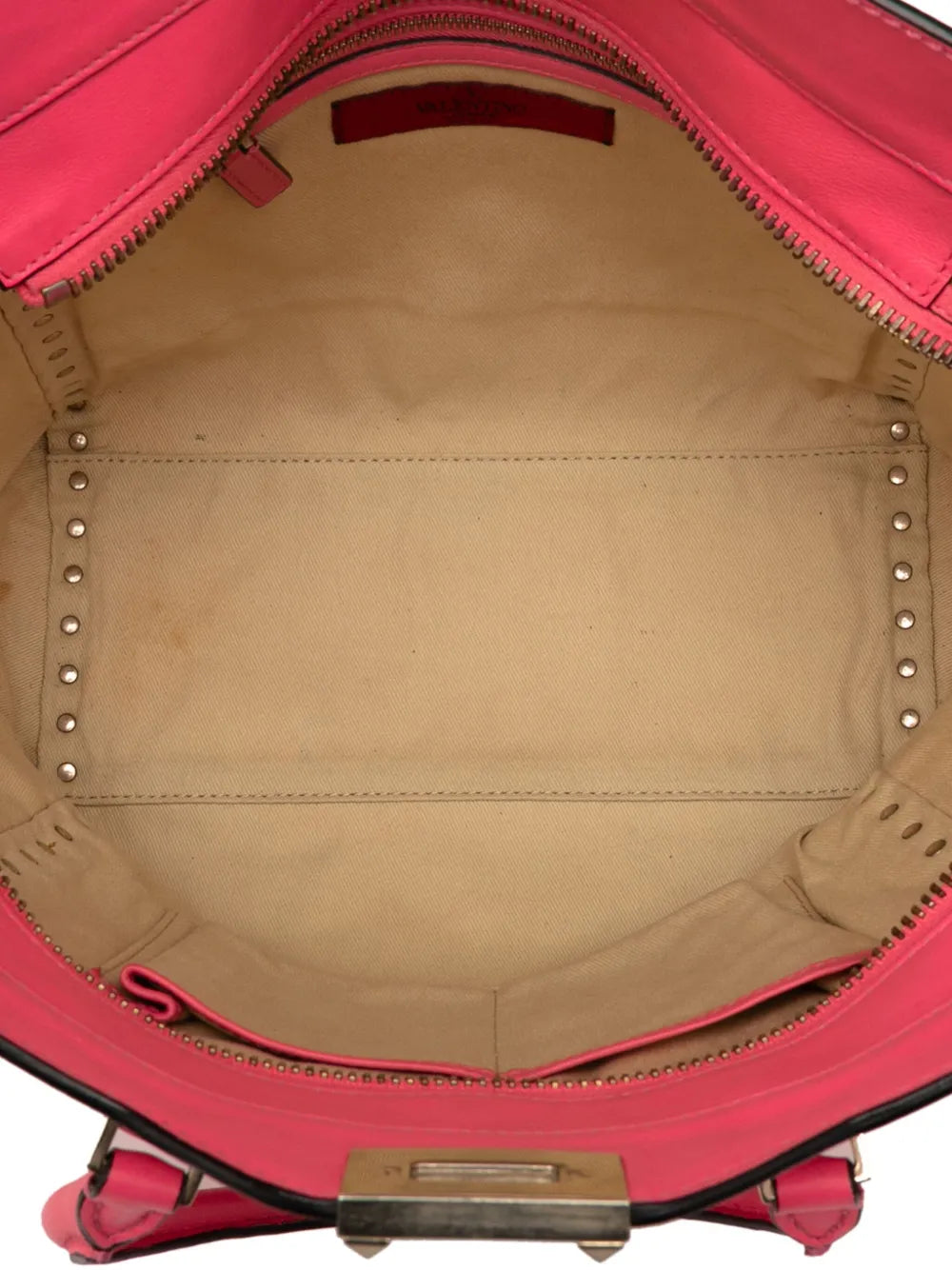 Pre-OwnedValentino Garavani Pre-Owned2000-2017 Medium Leather Rockstud Double Handle Tote satchel