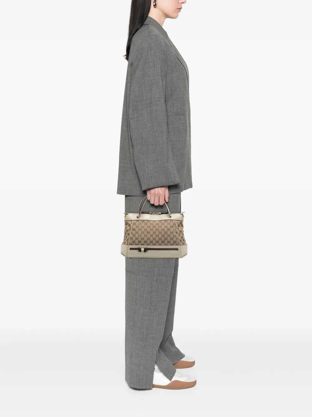 Pre-OwnedGucci Pre-Owned2016-2025 GG Canvas Web Mayfair satchel