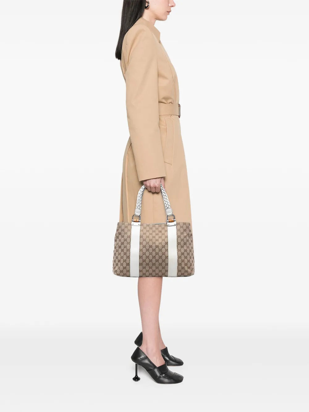 Pre-OwnedGucci Pre-Owned2000-2015 Medium GG Canvas Bamboo Libeccio tote bag