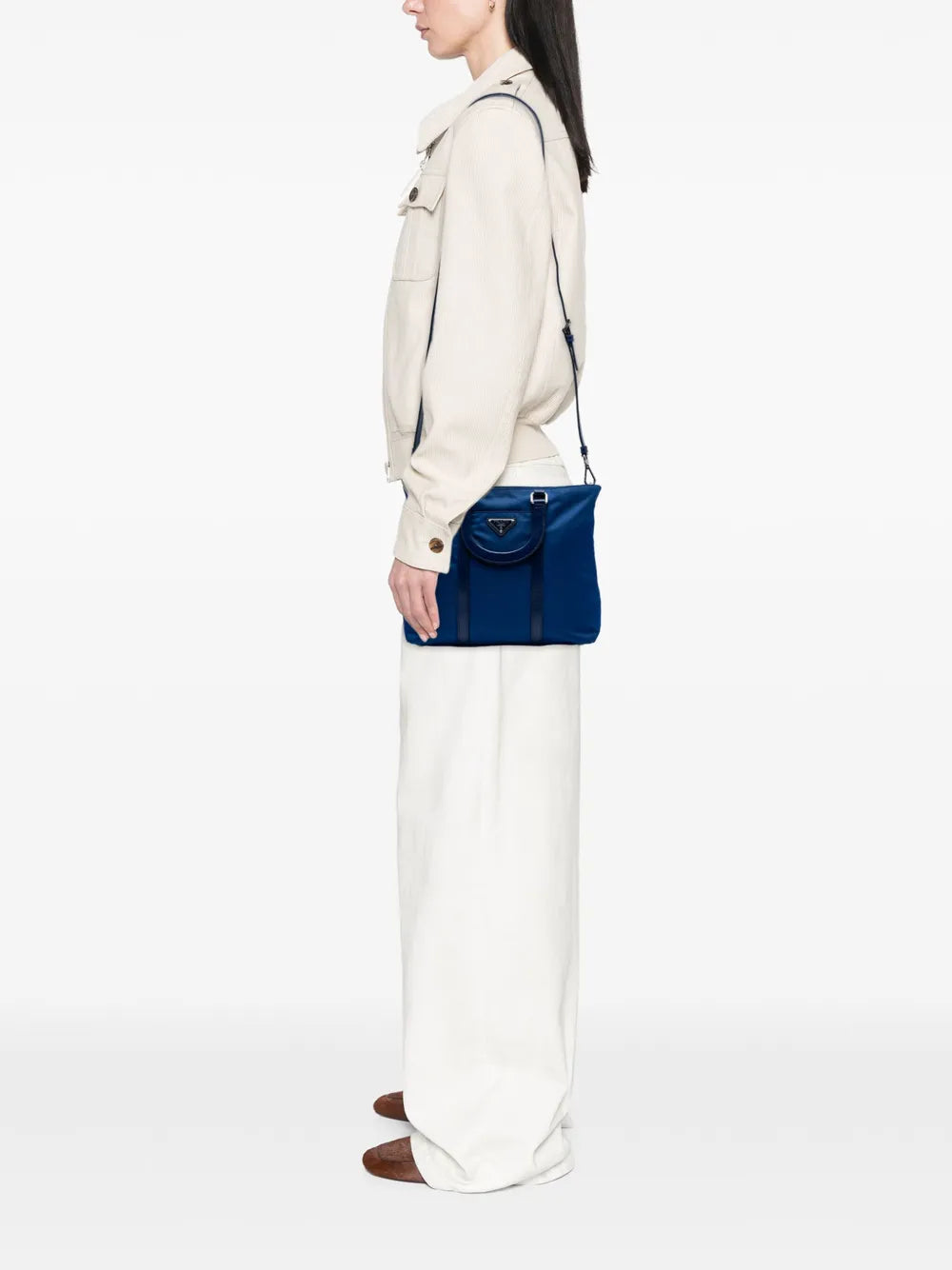 Pre-OwnedPrada Pre-Owned2013-2025 Vitello Trimmed Tessuto satchel