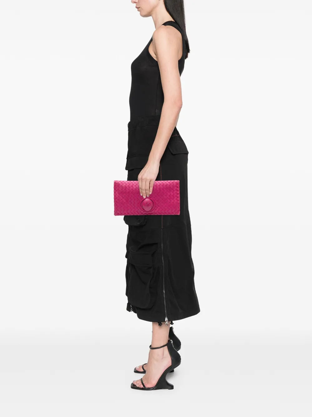 Pre-OwnedBottega Veneta Pre-Owned2012-2025 Nappa Intrecciato Turn Lock clutch bag