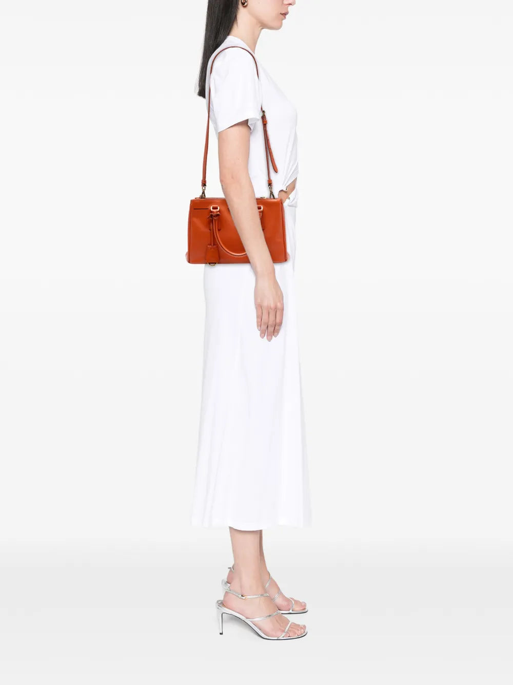 Pre-OwnedPrada Pre-Owned2010-2025 Small Saffiano Lux Galleria Double Zip satchel