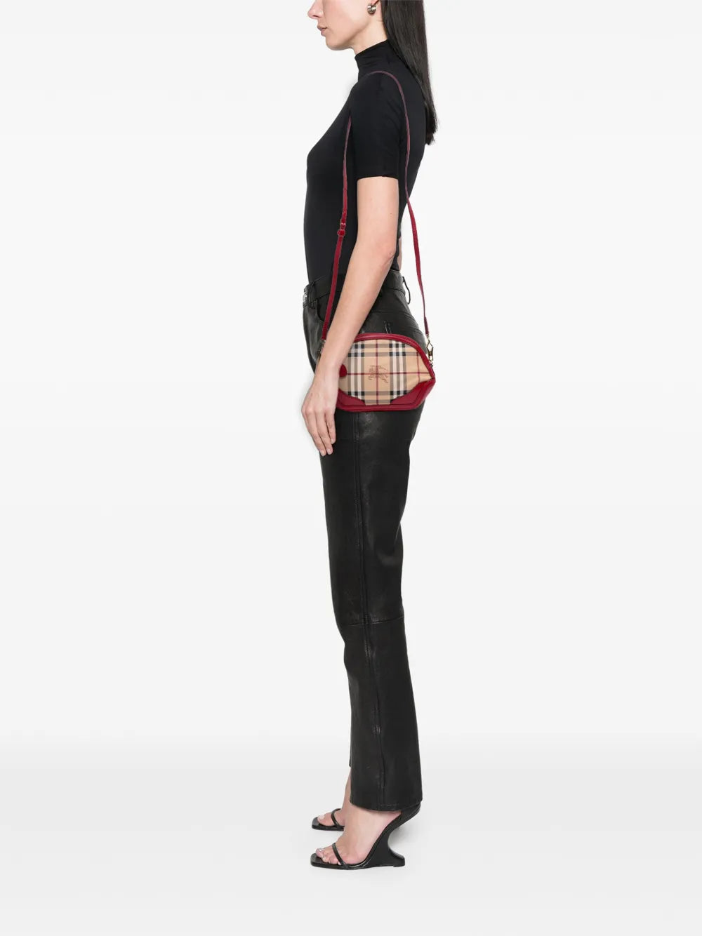 Pre-OwnedBurberry Pre-Owned2000-2017 Mini Haymarket Check Coated Canvas Orchard crossbody bag