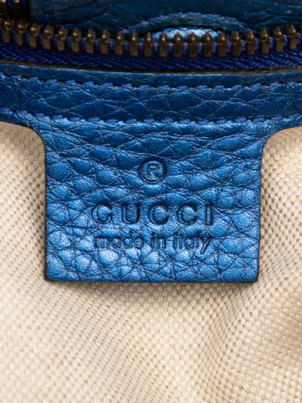 Pre-OwnedGucci Pre-Owned2016-2025 Small Metallic Calfskin Bamboo Shopper satchel