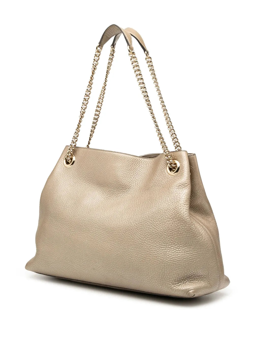 Pre-OwnedGucci Pre-Owned2016-2025 Medium Metallic Leather Soho Chain tote bag
