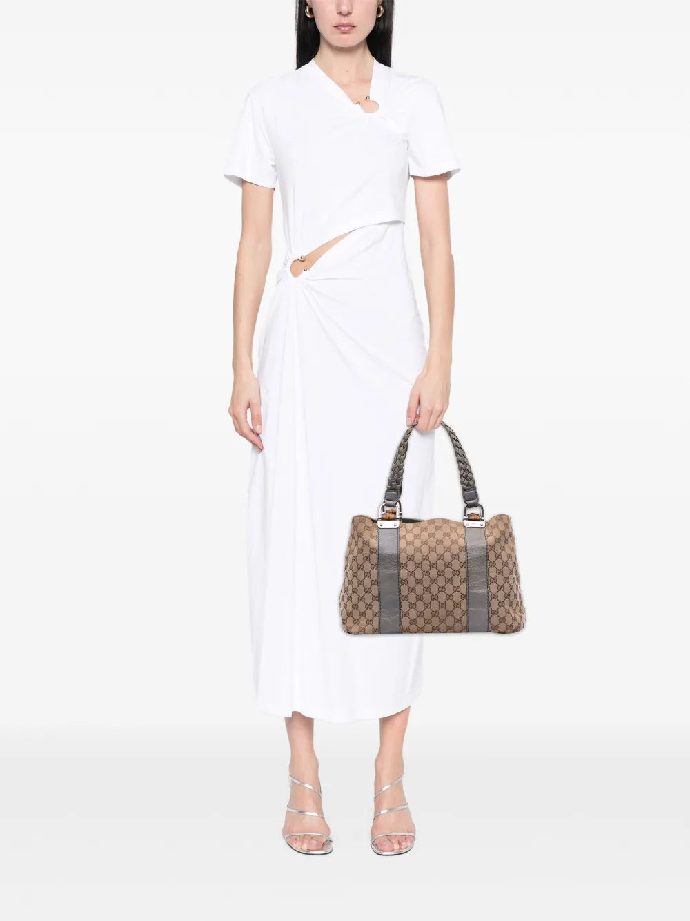 Pre-OwnedGucci Pre-Owned2016-2025 GG Canvas Bamboo Libeccio tote bag