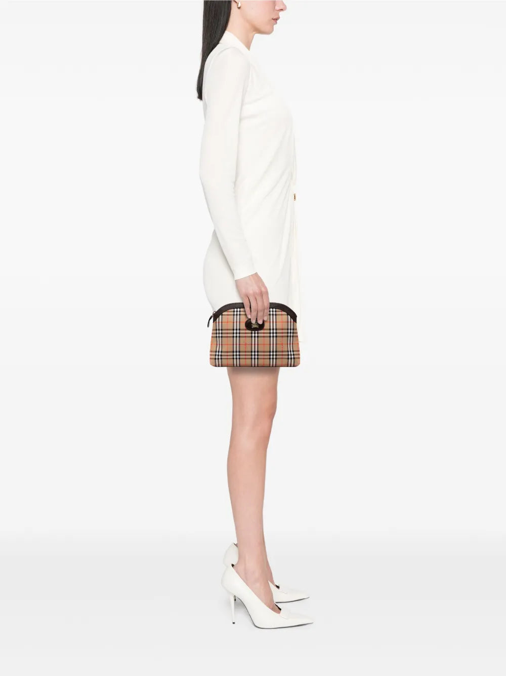 Pre-OwnedBurberry Pre-Owned20th Century Haymarket Check Canvas clutch bag