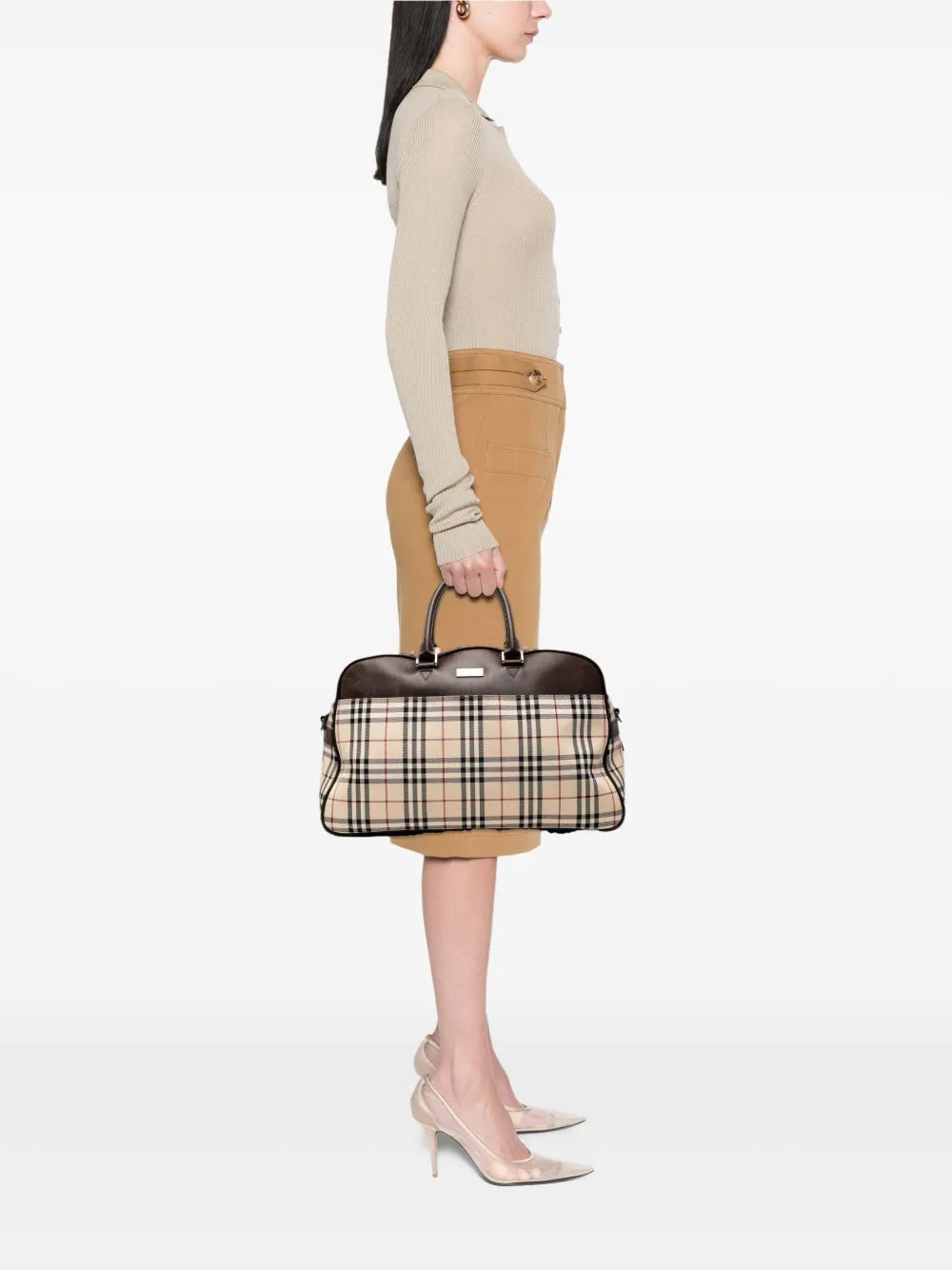 Pre-OwnedBurberry Pre-Owned2000-2017 House Check Canvas travel bag