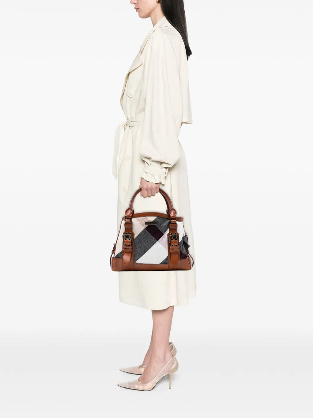 Pre-OwnedBurberry Pre-Owned2000-2017 Mega Check Canvas Marston tote bag