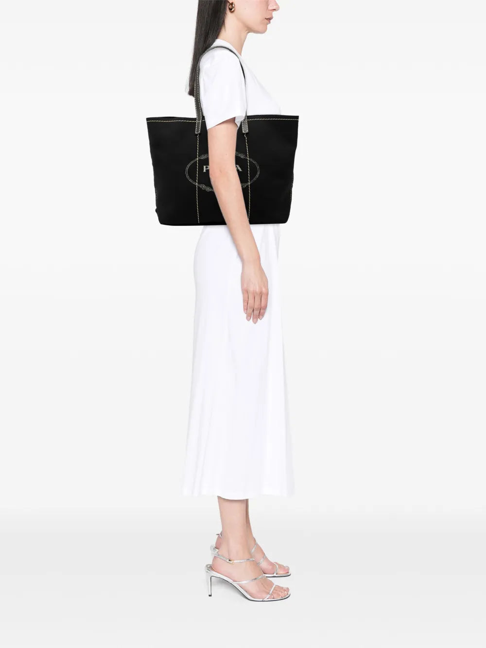 Pre-OwnedPrada Pre-Owned2000-2020 Neoprene Logo Shopping tote bag