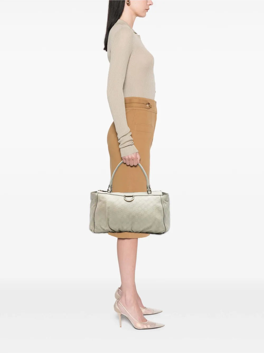 Pre-OwnedGucci Pre-Owned2016-2025 Guccissima Abbey D Ring tote bag