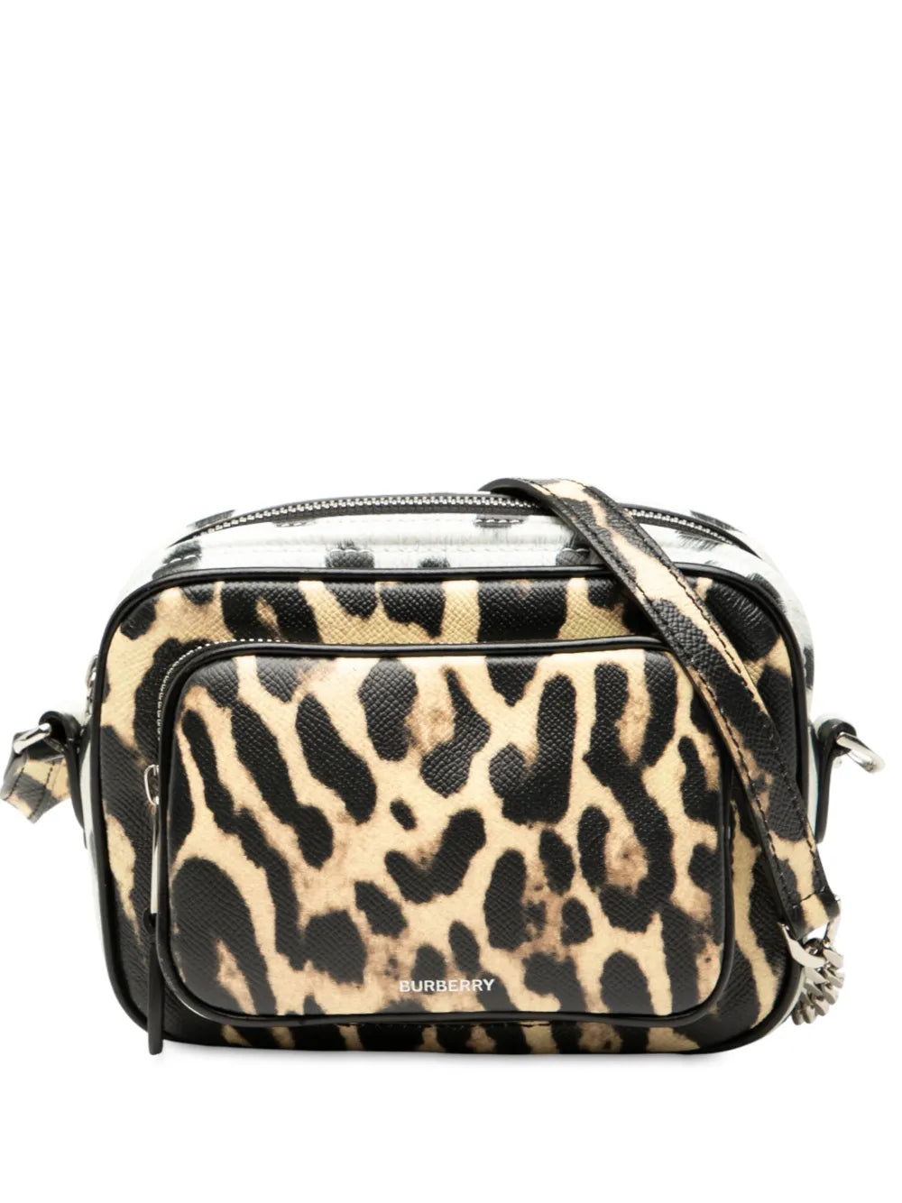Pre-OwnedBurberry Pre-Owned2000-2017 Leopard Printed Leather Camera Bag crossbody bag