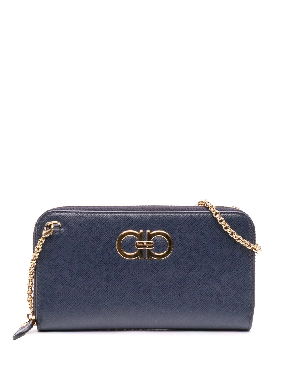 Pre-OwnedFerragamo Pre-Owned2010-2025 Leather Double Gancini Wallet on Chain crossbody bag