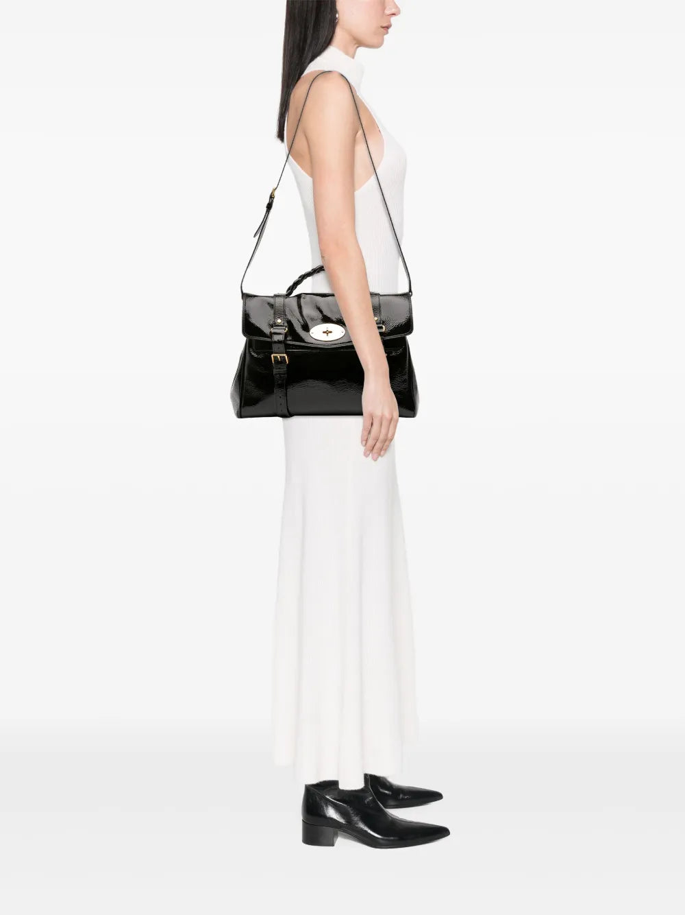 Pre-OwnedMulberry Pre-Owned2020-2025 Oversized Patent Alexa satchel