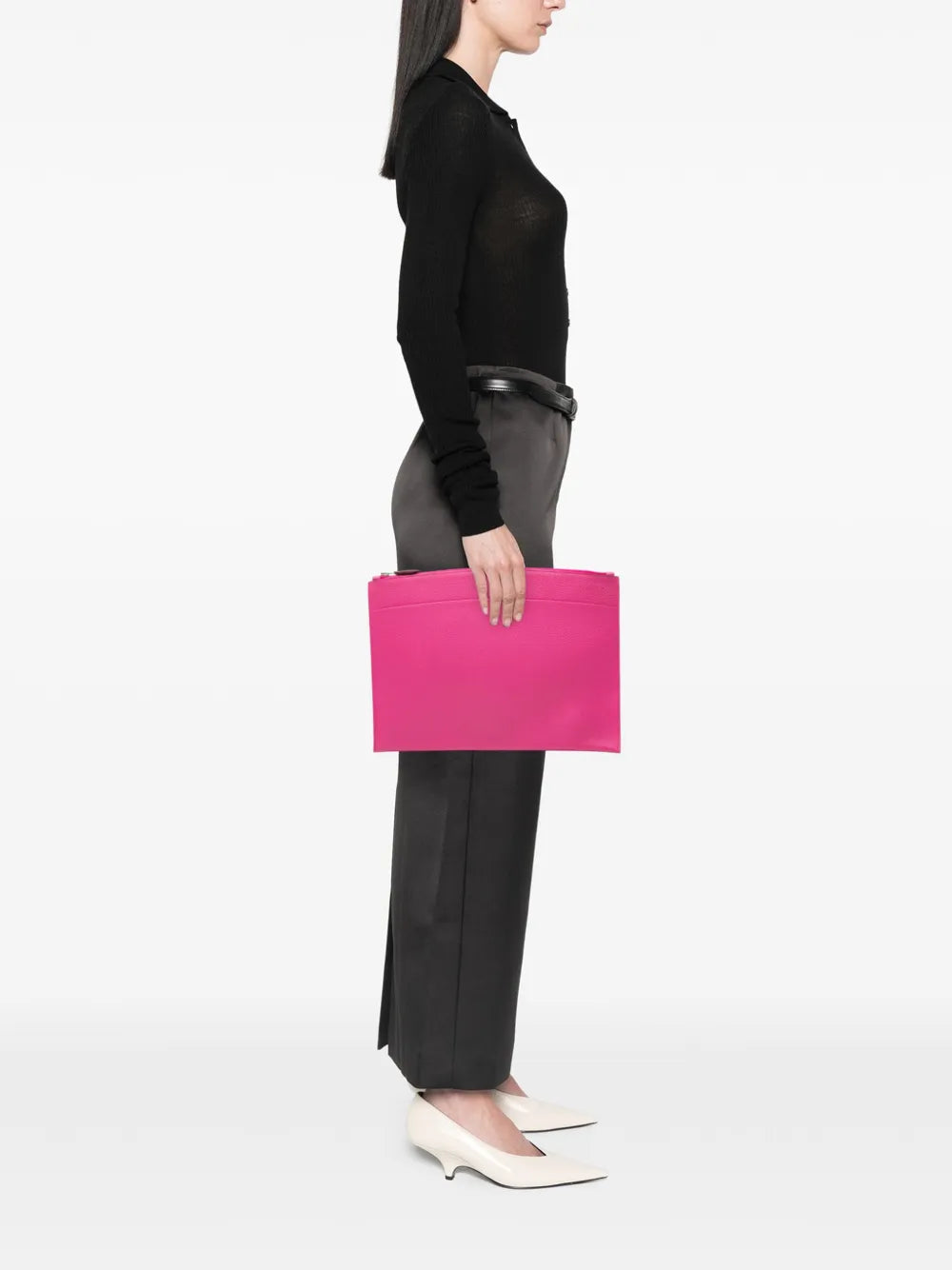 Pre-OwnedHermre-Owned2017 Large Togo Bazar Pouch clutch bag
