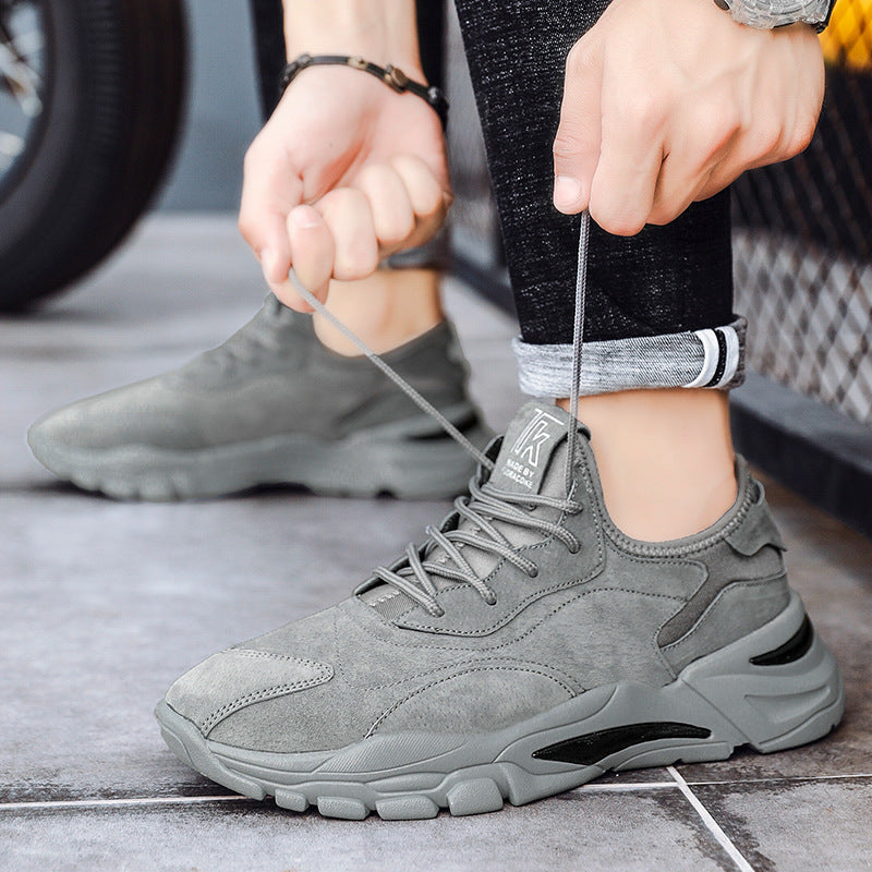 Casual Sports Men's Shoes New Breathable Leather Stitching Men's Shoes
