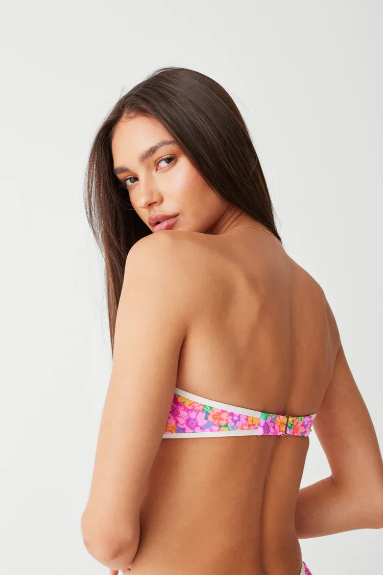 Rosabella Floral Bandeau Bikini Top