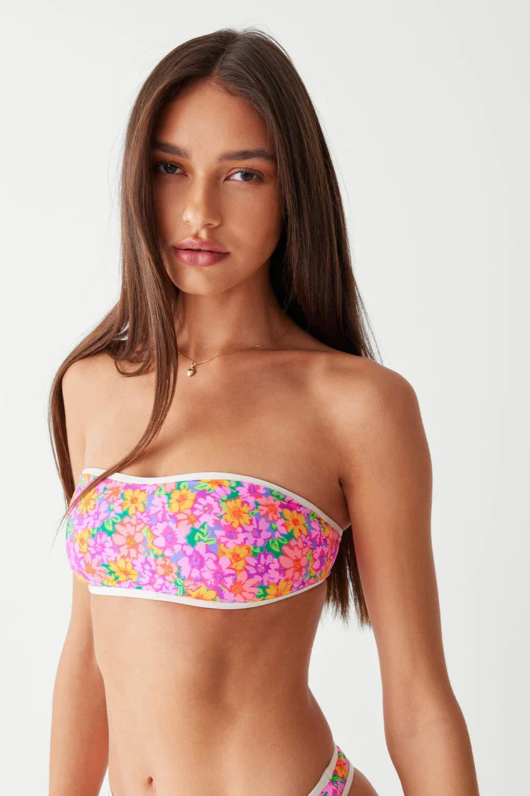 Rosabella Floral Bandeau Bikini Top