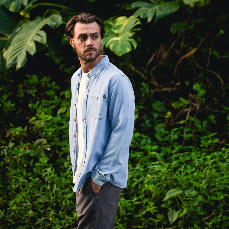 Scholar Chambray Button Up Shirt
