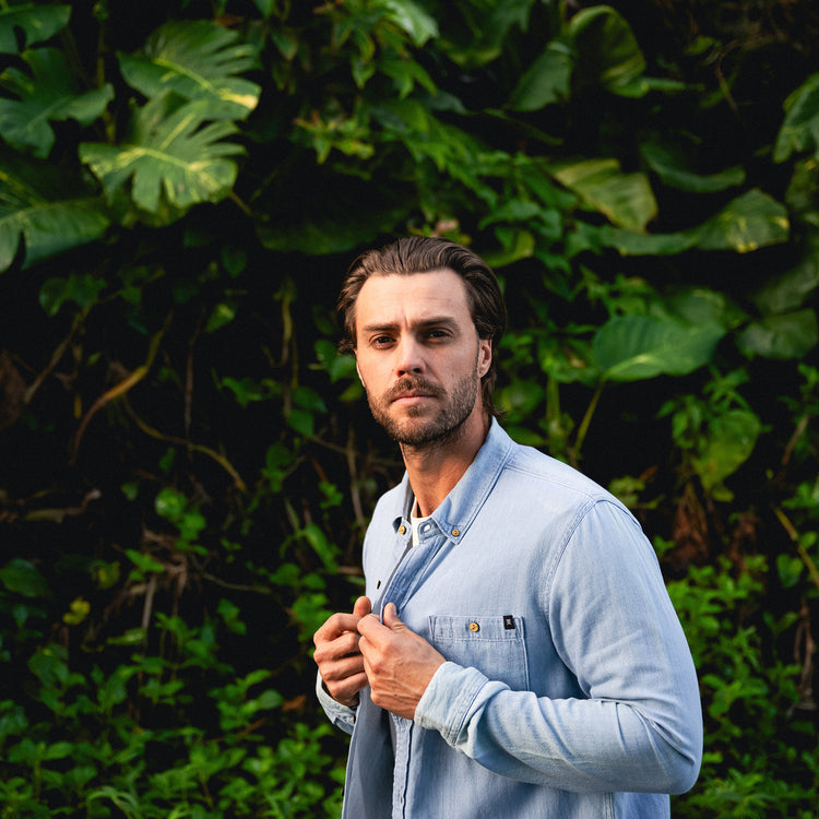 Scholar Chambray Button Up Shirt