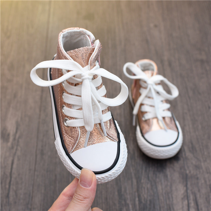 Spring New High-top Children's Canvas Shoes Wenzhou Children's Shoes